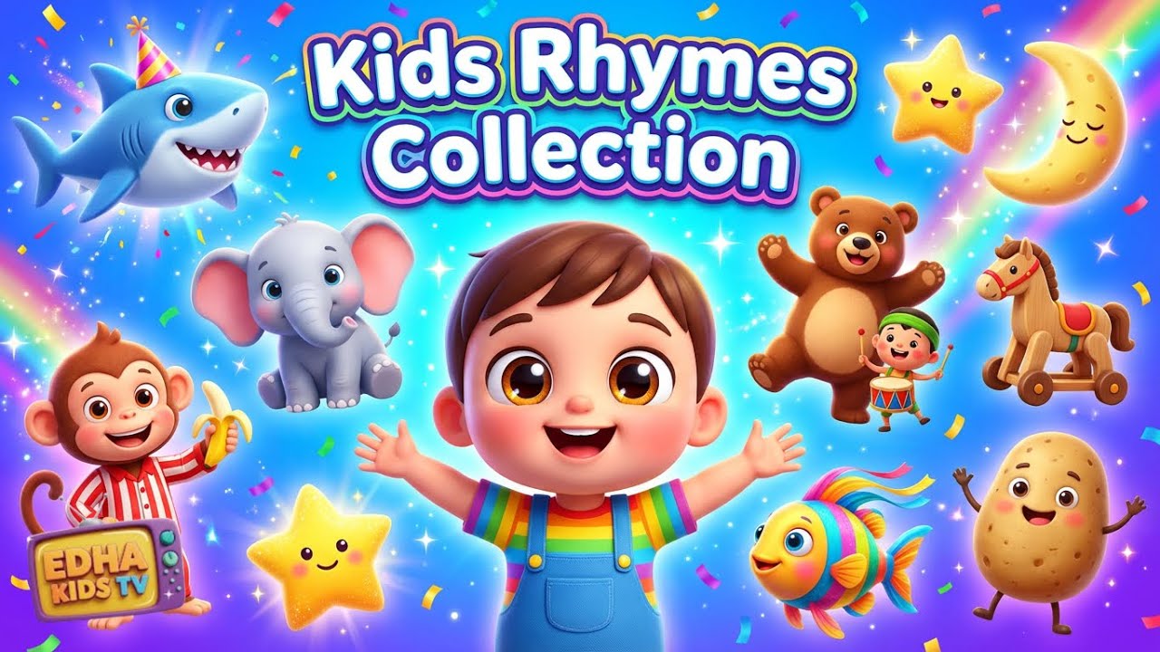 Kids Rhymes Collection 🌈 | Baby Songs & Nursery Rhymes for Toddlers 👶🎵 l EDHA KIDS TV
