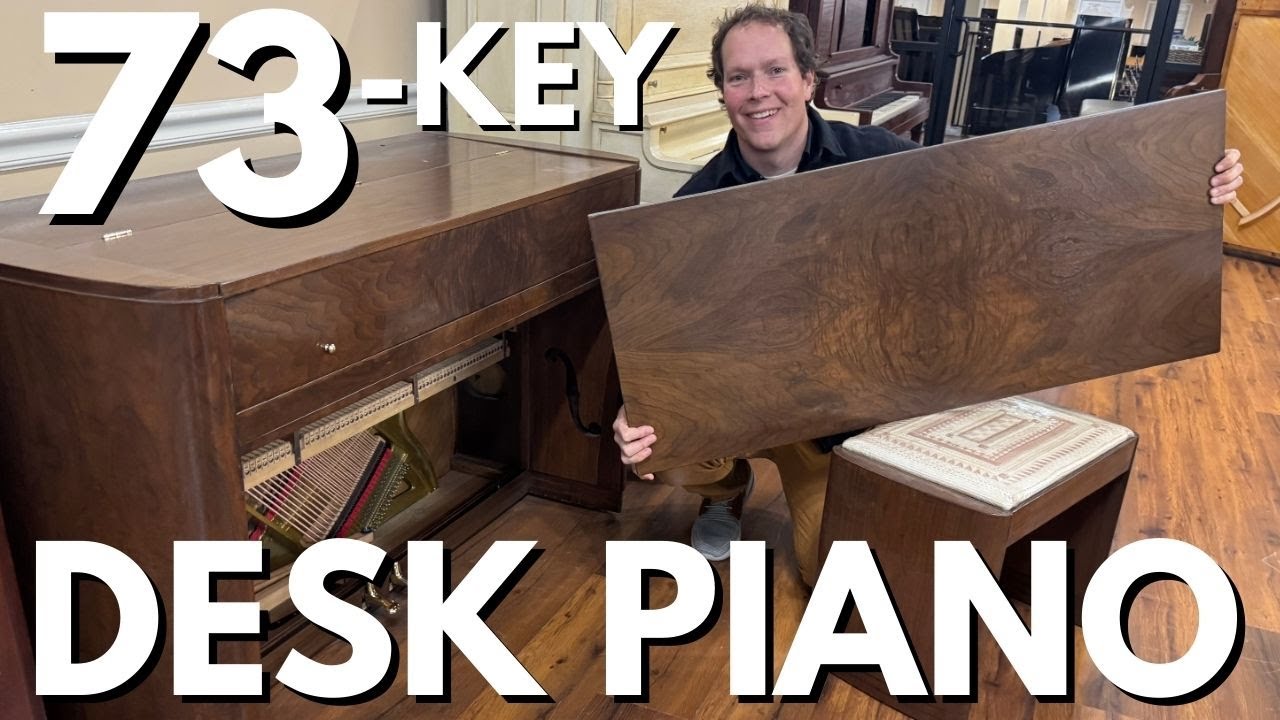 ПОСЛЕ: Настольное пианино Wurlitzer Heirloom 1937 года выпуска, полностью отреставрированное и за...