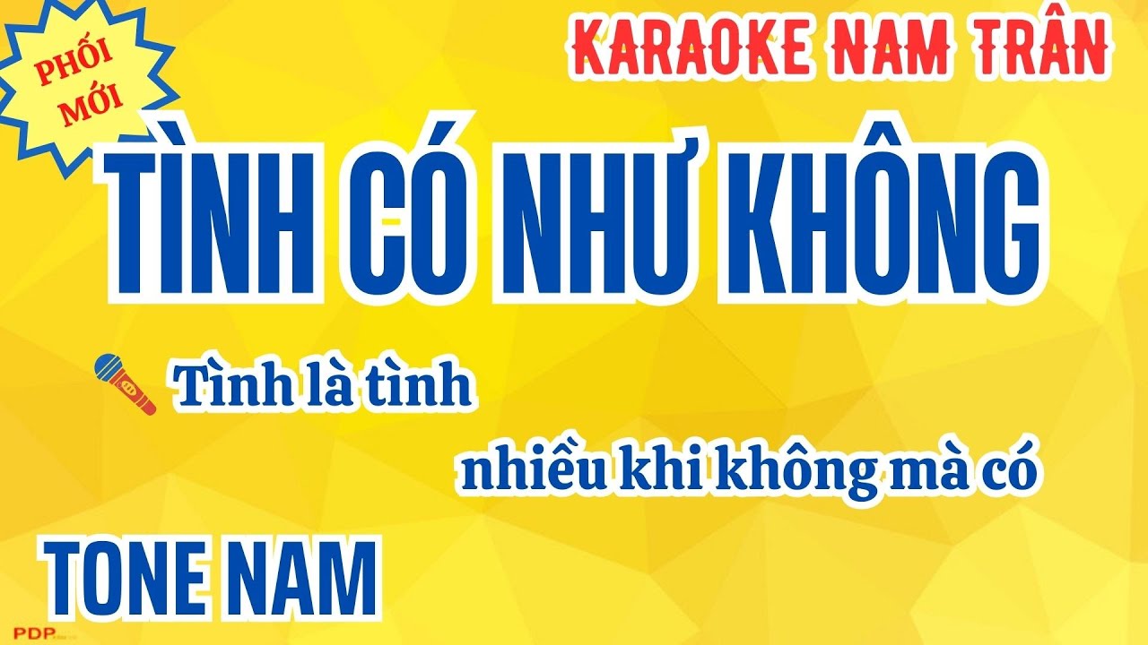 Karaoke Tình Có Như Không Tone Nam | Nam Trân