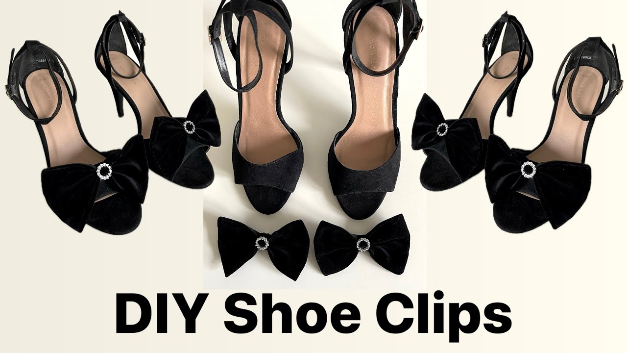 How to make Shoe Clips, Shoe Bow diy tutorial, shoe decoration tutorial, Bow diy, craft, Anita Benko