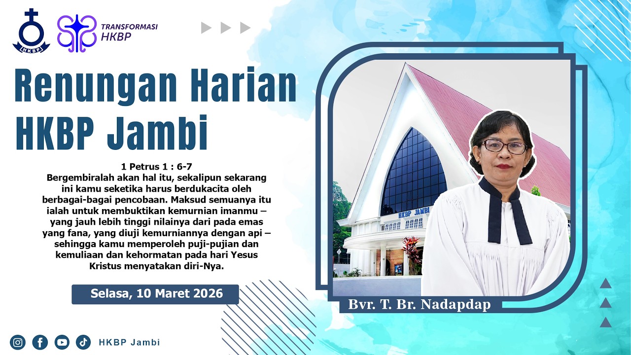 Renungan Harian HKBP Jambi, Selasa 10 Maret 2026