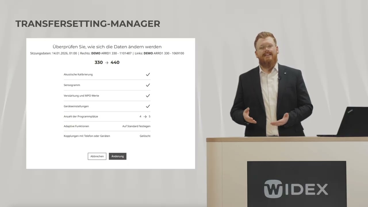 Das Transfersetting - Widex Compass Cloud