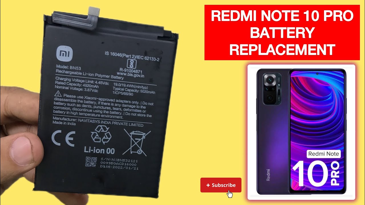 Redmi Note 10 Pro Battery Replacement | How to Change Redmi Note 10 Pro Battery Step-by-Step #new