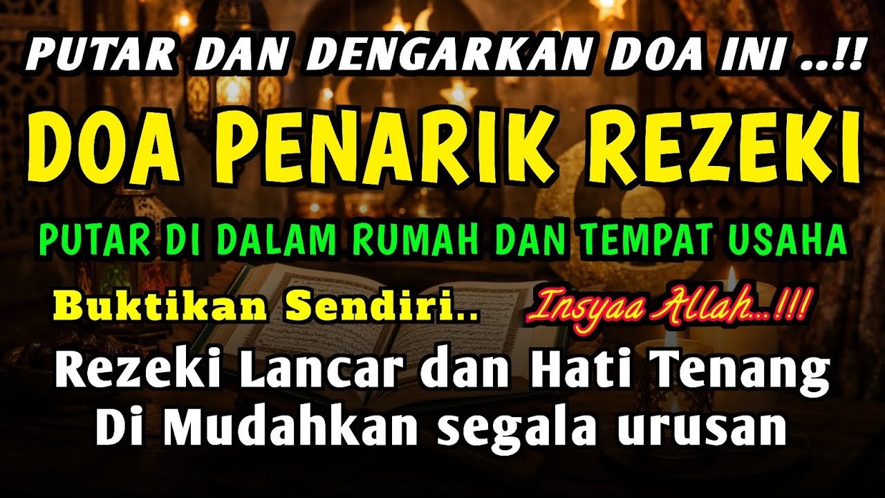 🛑 PUTAR DOA PENARIK REZEKI INI DI DALAM RUMAH DAN TEMPAT USAHA, REZEKI LANCAR, USAHA LANCAR