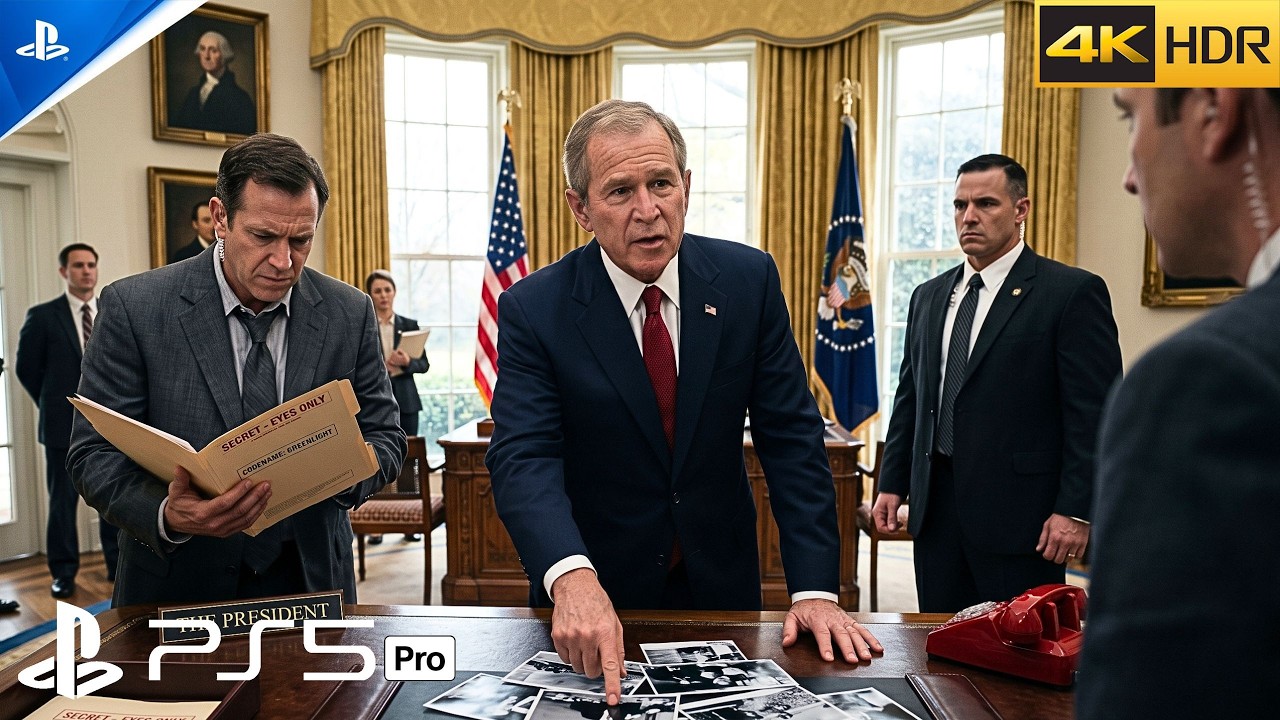 (PS5) US President Meets Intelligence Agents | Ultra Realistic Gameplay [4K60FPS] COD Cold War