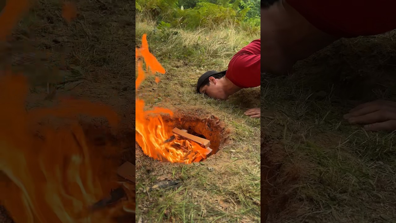 Bushcraft skills underground #bushcraft #survival #camping #underground #outdoors #forest