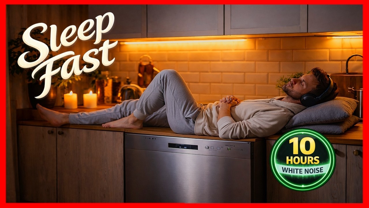 Dishwasher Sounds for Help Insomnia, 10-Hour of Steady Wash Cycle