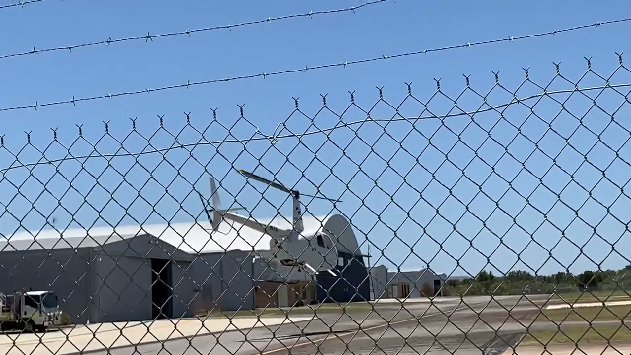 Heliwest helicopter departing Jandakot