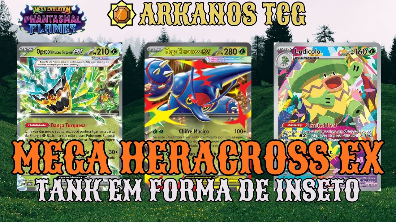 DECK LIST: MEGA HERACROSS EX - MEGAEVOLUÇÃO FOGO FANTASMAGORICO 2025!
