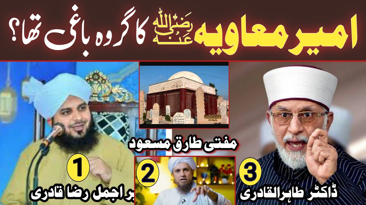dr tahir ul qadri about hazrat ameer muawiya | peer ajmal raza qadri | mufti tariq masood speech