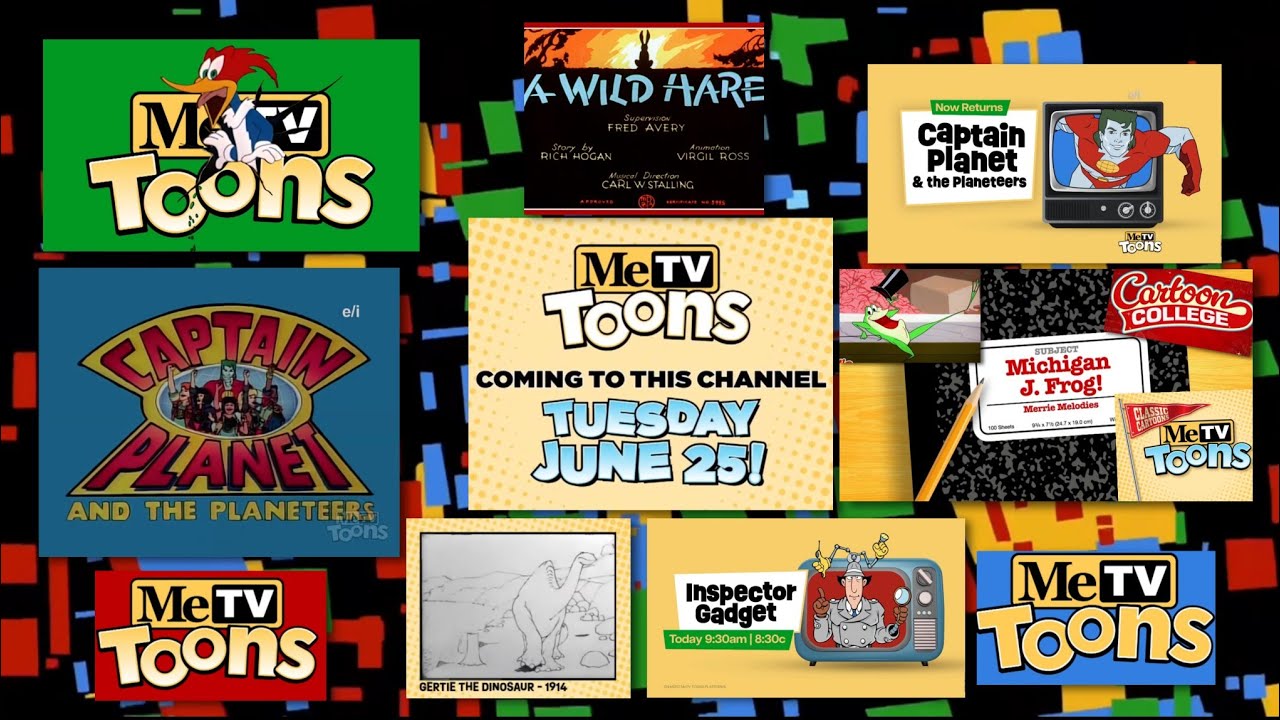 MeTV Toons Pre-Show Loop & June 25 6 AM Launch & First Show Intro & Breaks, In 1080/4KHD