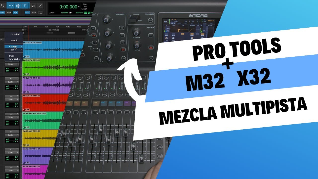 Midas M32 + Pro Tools (Configuraci&oacute;n y Ruteo)