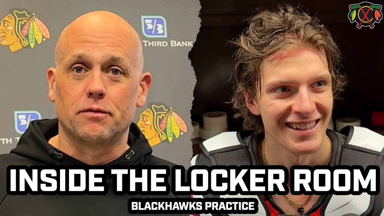INSIDE THE LOCKER ROOM: Jeff Blashill and Kevin Korchinski REACT to NHL Call-Up with the Blackhawks