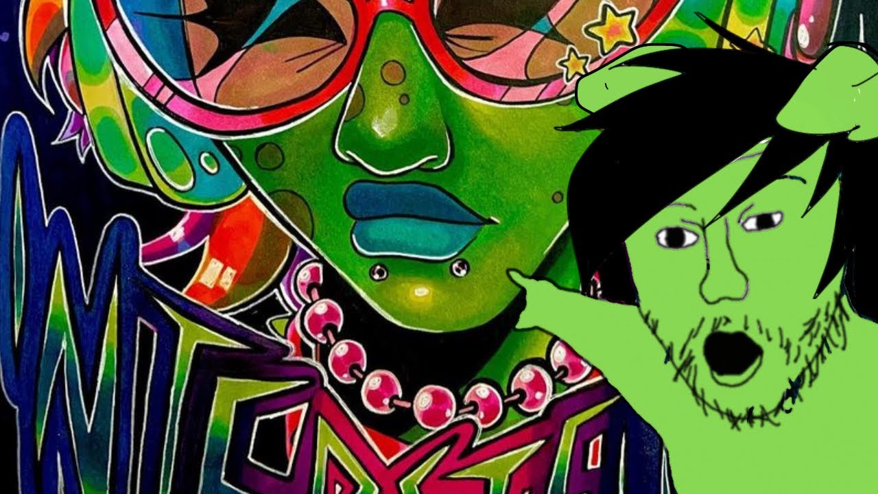 Very cool alien girl speed draw