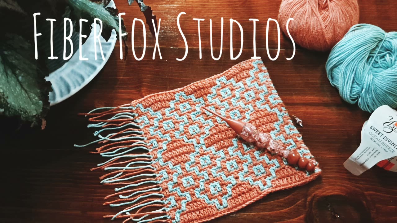 Mosaic Crochet Pattern #11 Chart 2 - Work Flat or In The Round - MULTIPLE 12+4