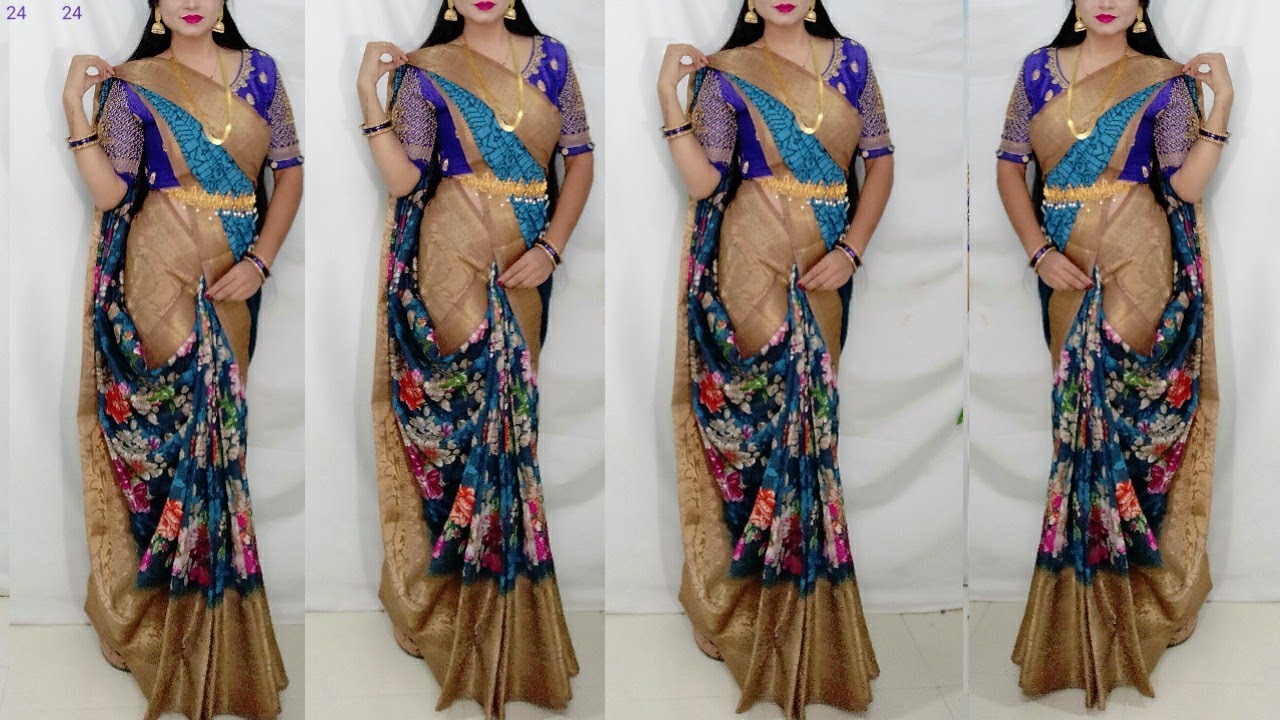 Elegant styles❤️ most Trending Silk saree draping