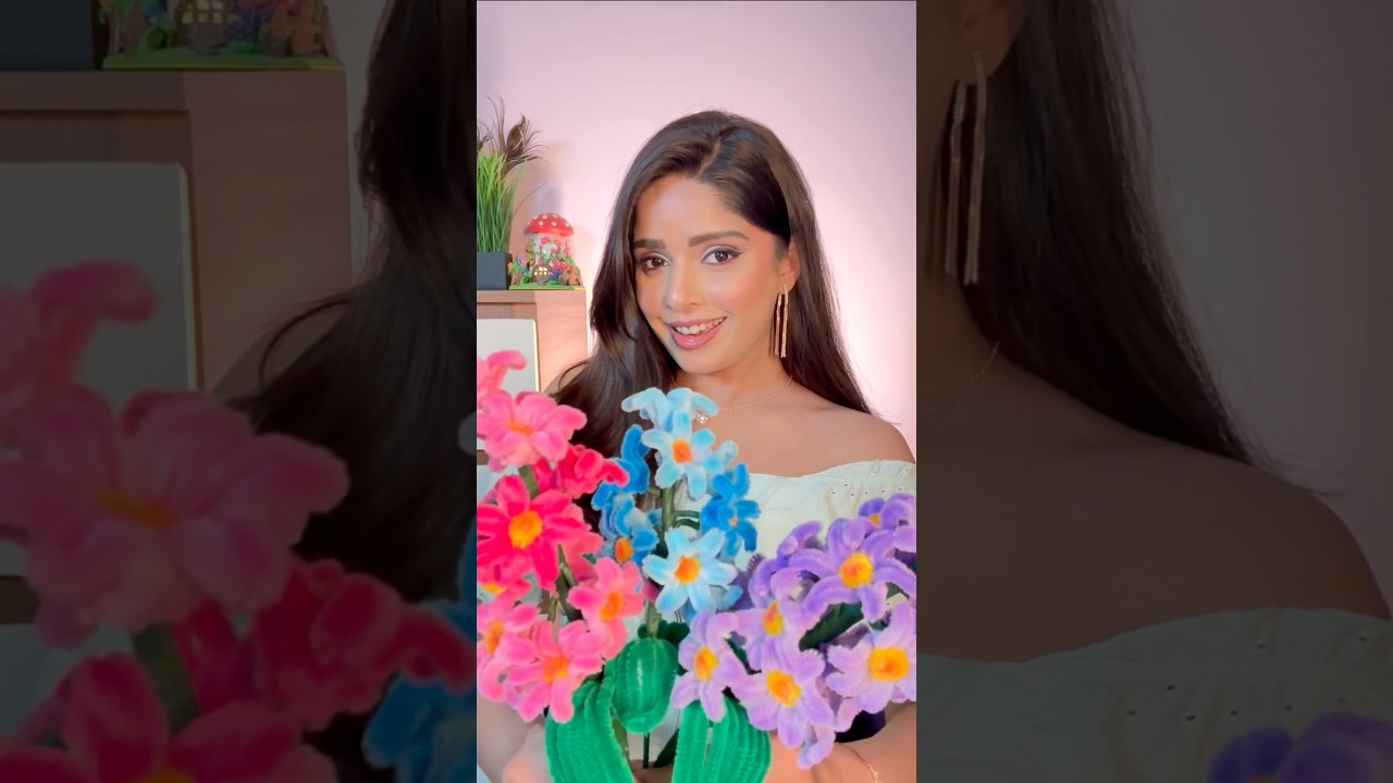 OMG! Made Beautiful Flower Out Of Pipe Cleaner 💐🤯 || #trending #viral #shorts @ChillWithGeet