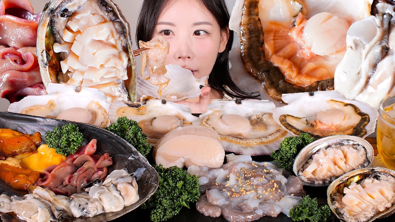 바다 한 접시…🌊✨ 수산시장표 가리비회, 산낙지, 전복회, 관자회, 개불, 굴, 멍게 먹방 Seafood Special [eating show] mukbang korean food