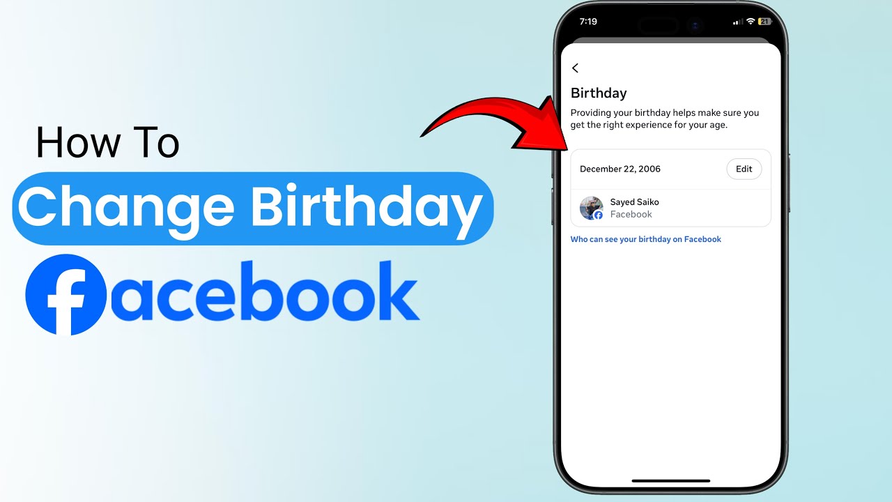 Как изменить дату рождения на Facebook (2025)
