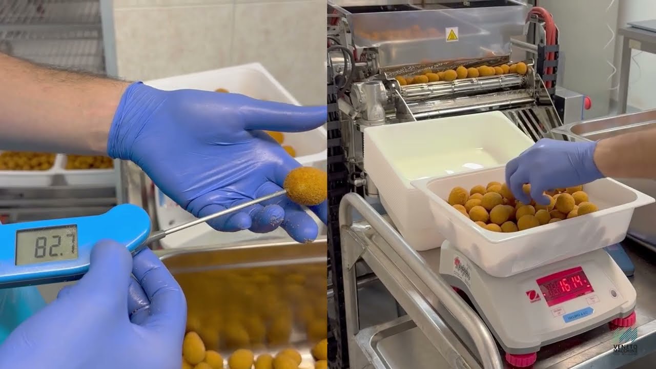 Friggitrice Automatica per Olive Ascolane &ndash; Impianto Industriale Veneto Macchine | Food Technologies
