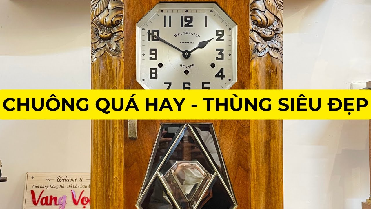 ĐỒNG HỒ CỔ KIENZLE ĐỨC TIẾNG CHUÔNG QUÁ HAY THÙNG ĐẸP