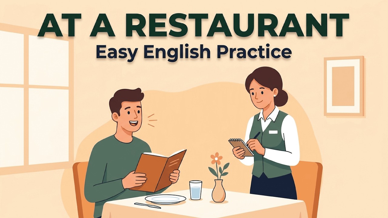 A2-B1 Daily English Practice | Ordering At A Restaurant To Improve Your Pronunciation