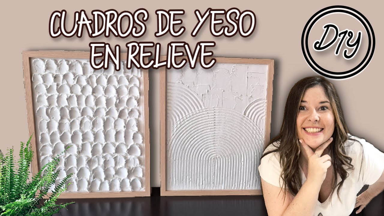 CUADROS de YESO con RELIEVE y TEXTURA -  DIY ✨🫶 MANUALIDADES LABELDECO