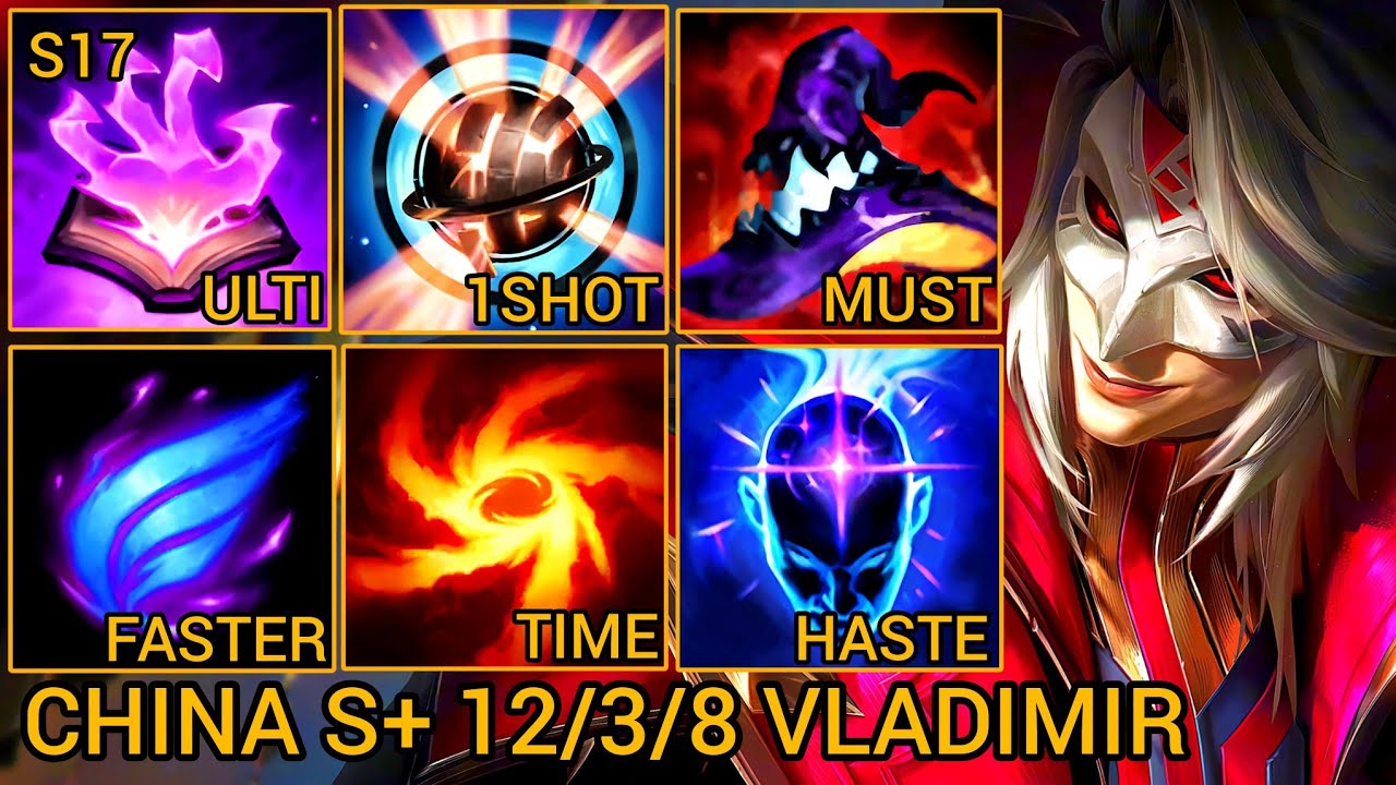 Vladimir S Rating 12/3/8 MVP - China Server Wild Rift Best High Tier New Build Season 17