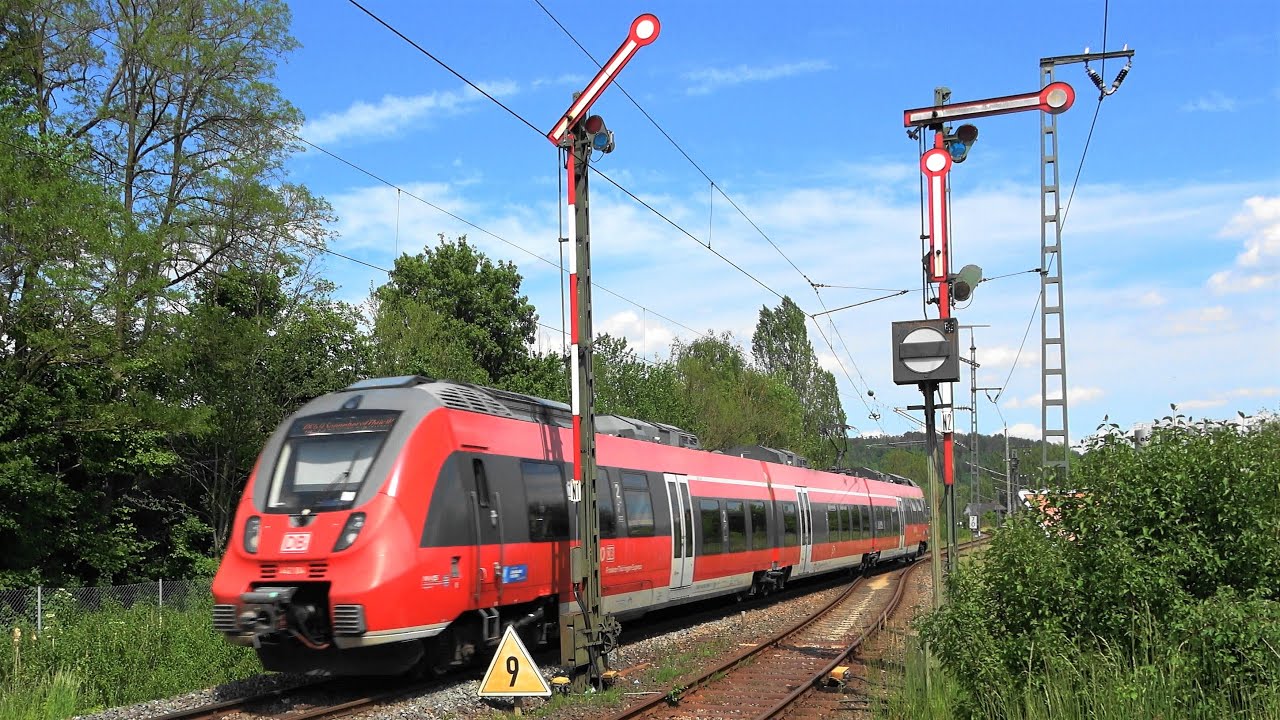 Formsignale😍 in R&ouml;dental auf KBS820 N&uuml;rnberg-Coburg-Sonneberg mit RAILPOOL Vectron & Talent2