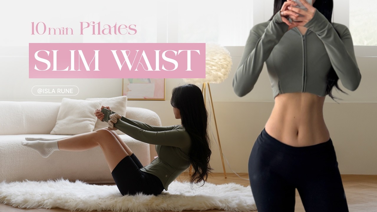Flat Stomach & Tiny Waist in 10 Mins | No Equipment Slim Waist Pilates (No Cap)