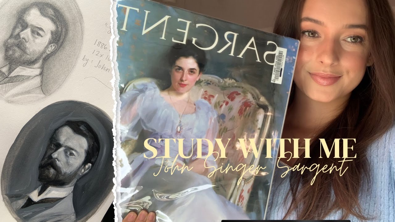 Improving my art through master studies | John Singer Sargent 🤍 Chill Art Vlog