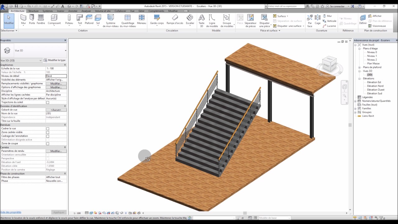 REVIT Maj2016 Vidéo 26 TOUT sur les escaliers Volume 1