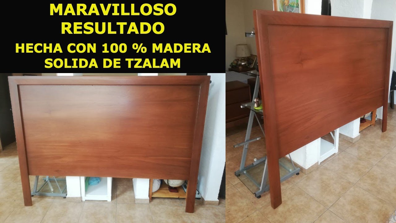 Cabecera King size hecha 100% de madera solida de Tzalam