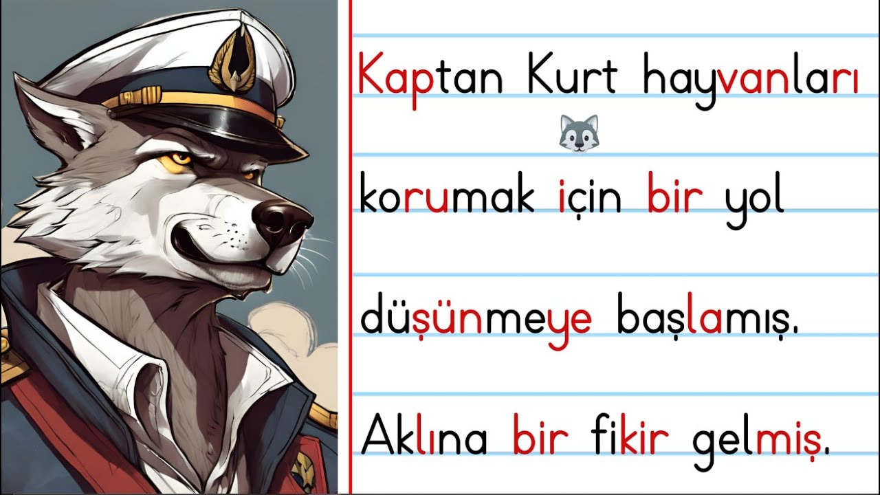 1. SINIF OKUMA ÇALIŞMASI - KAPTAN KURT