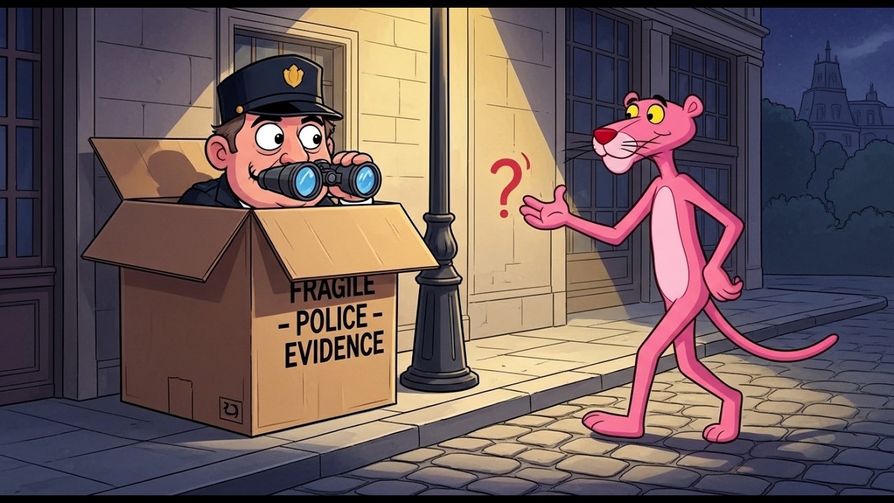 Pink Panther Cartoon Inspector Clouseau and the Pink Shadow