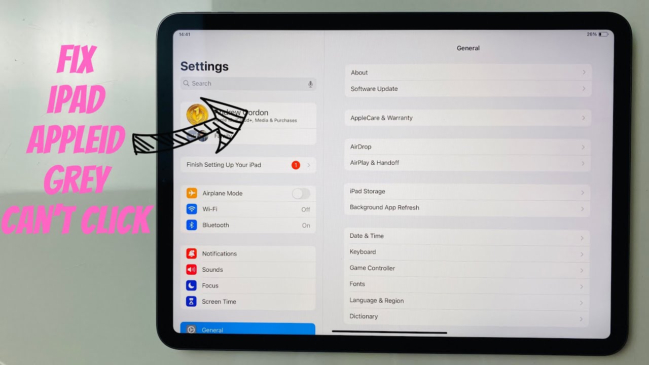 Fix iPad AppleID Greyed Out Not Working