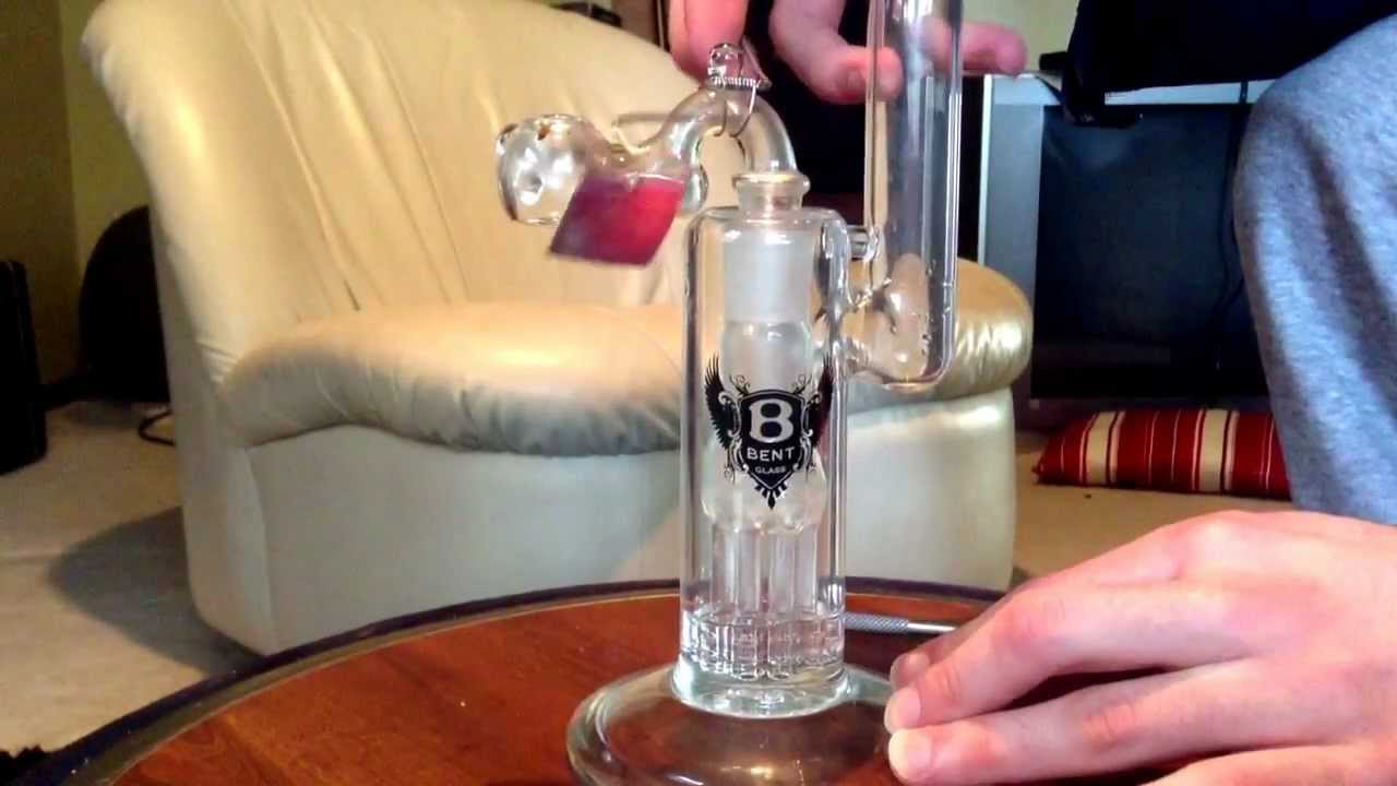Bent Glass 8 Tree Bubbler to Drop Top Swing