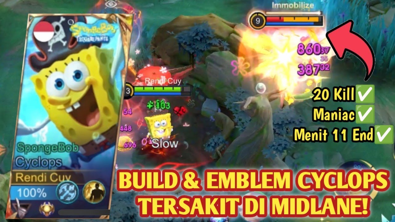 CYCLOPS 20 KILL + MANIAC | GARA-GARA PAKAI BUILD TERSAKIT INI! BUILD CYCLOPS TERSAKIT 2025 - MLBB