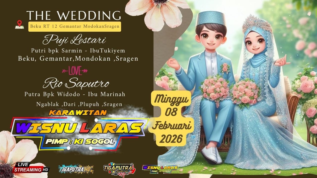 LIVE Wedding PUJI 💖 RIO // Karawitan WISNU LARAS  // TIGA PUTRA AUDIO // TIGA PUTRA HD