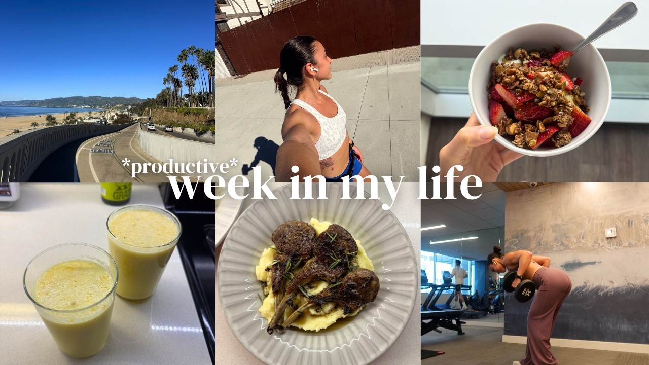 VLOG: staying on top of my workout routine & eating high protein + a few work days in my life!