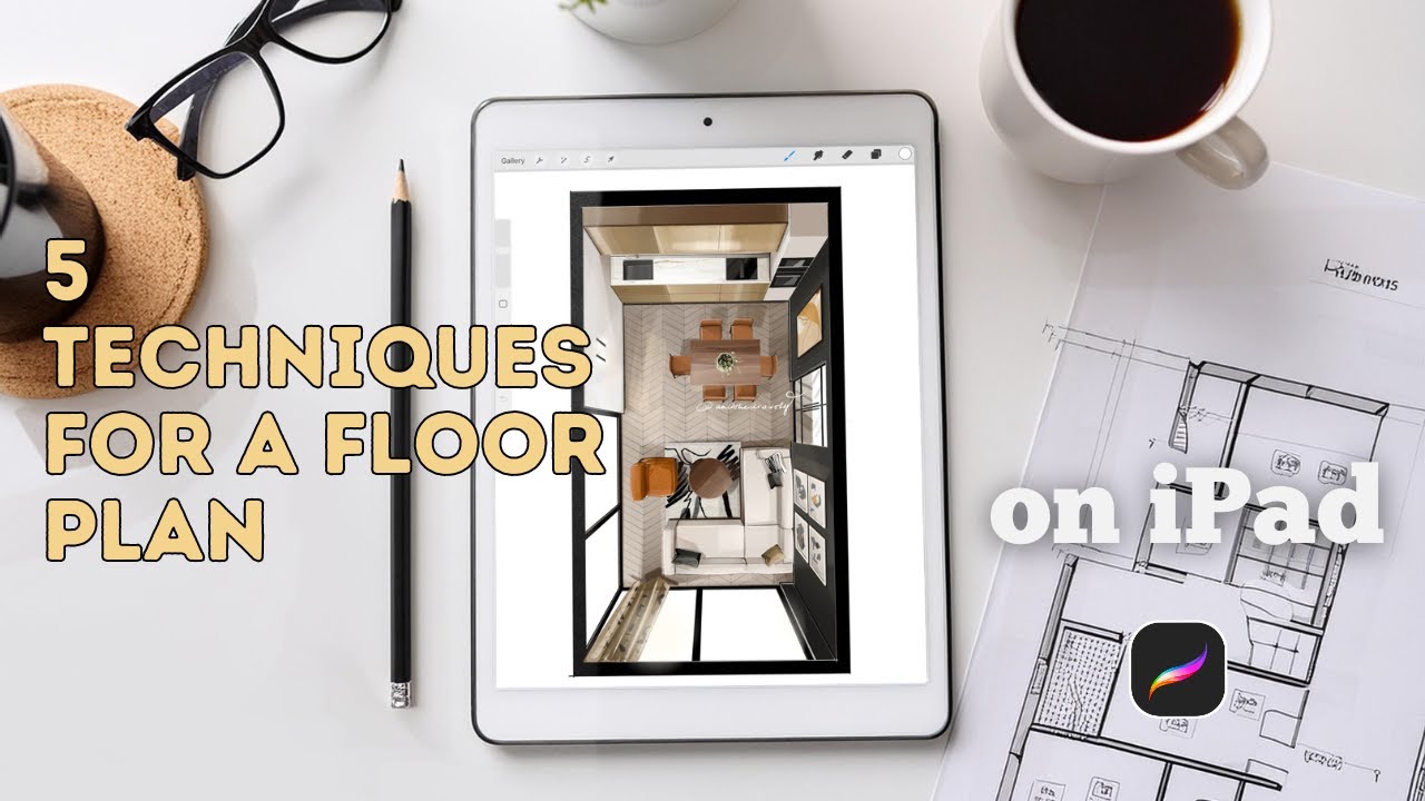 How to Sketch a Floor Plan | iPad Procreate Tutorial