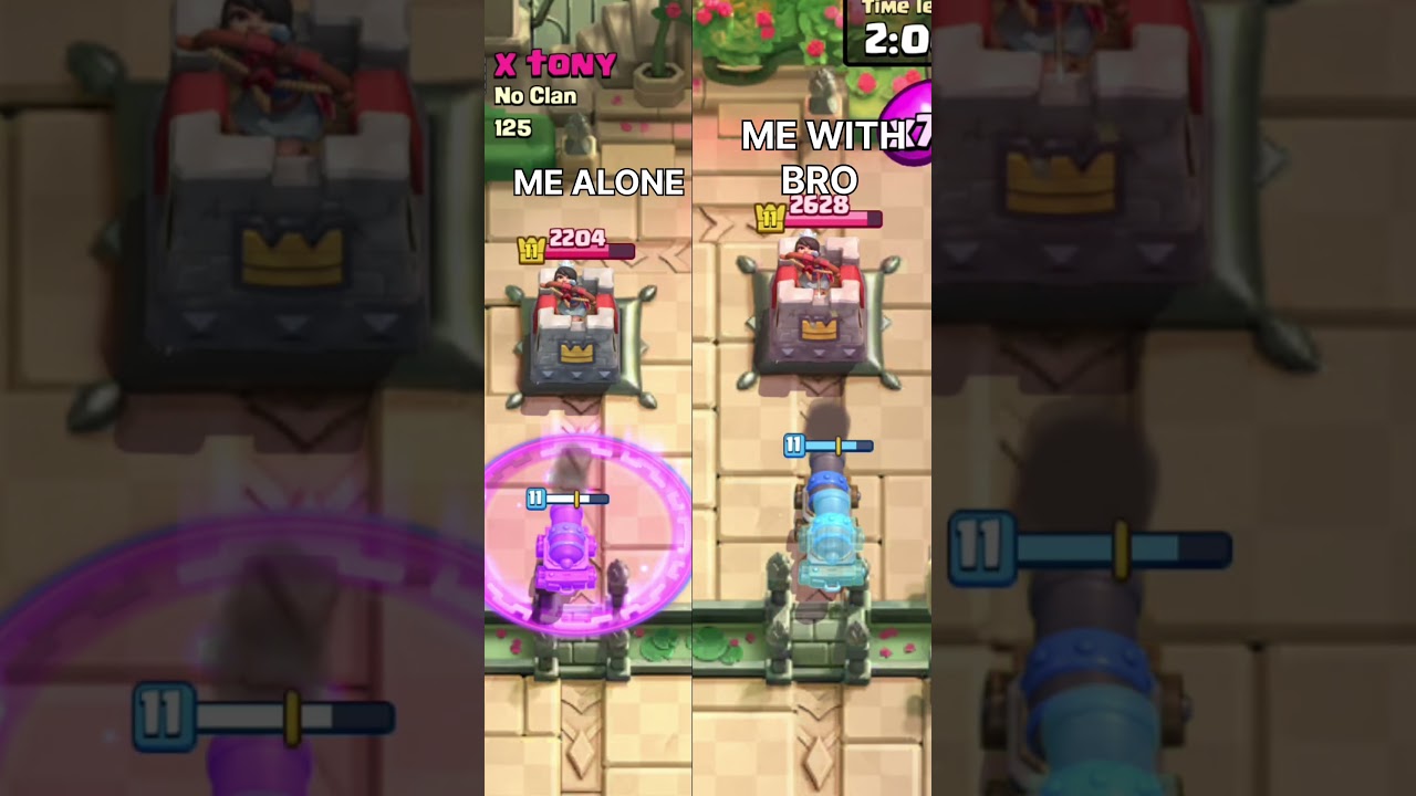 ME VS ME WITH BRO CLASH ROYALE CARD
