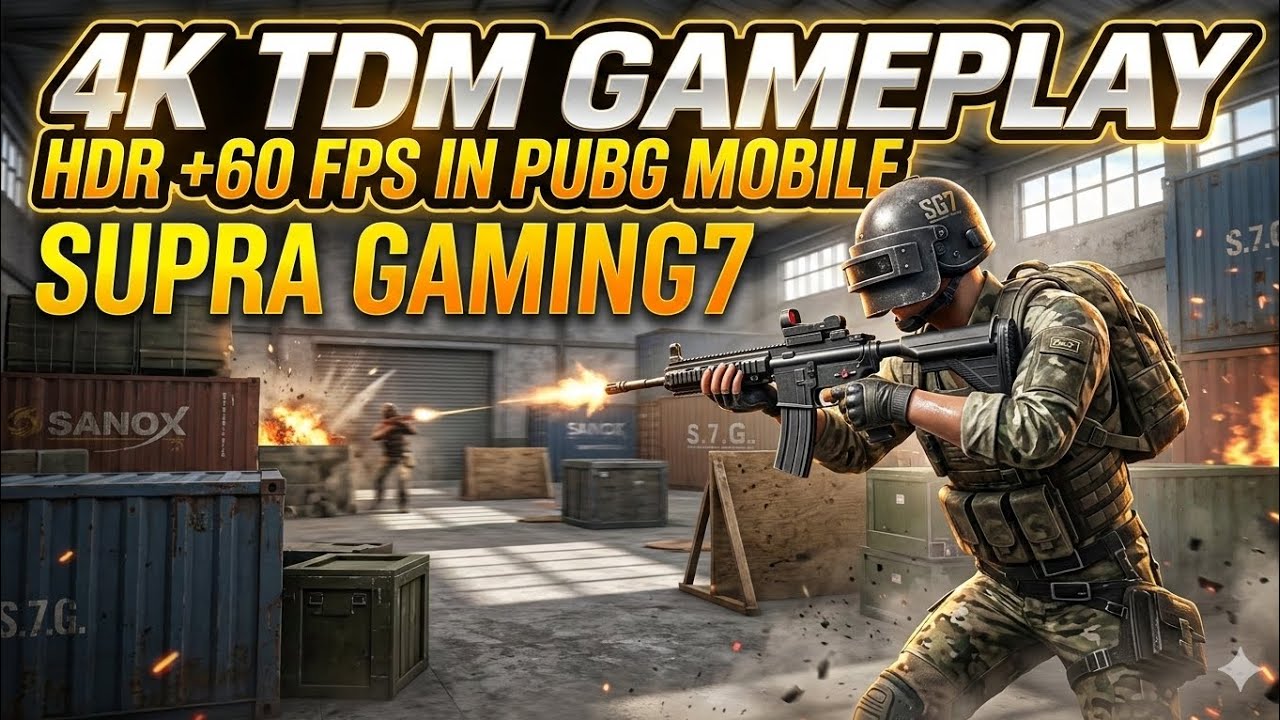 EXPERIENCE THE 4K HDR+ 60 FPS IN PUBG MOBILE TDM  #tdm  #SUPRAGAMING7 |SUPRA GAMING7  TDM GAMEPLAY  