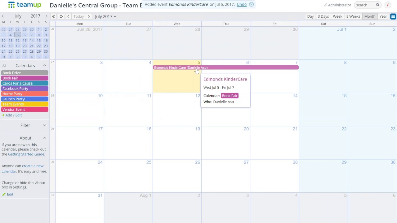 Using Your TeamUp Calendar