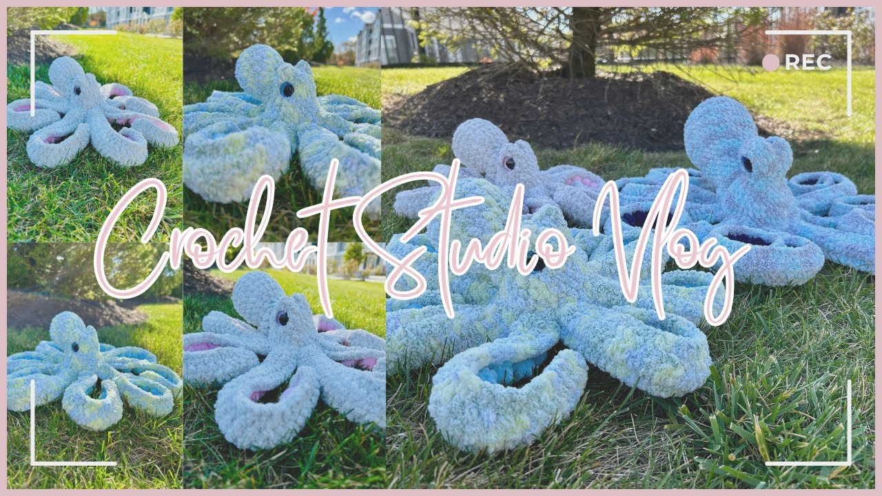 🌸 Crochet Studio Vlog 🌸  Making Mini Anchors | Sweet Snuggles Lite & Parfait Plush Comparison