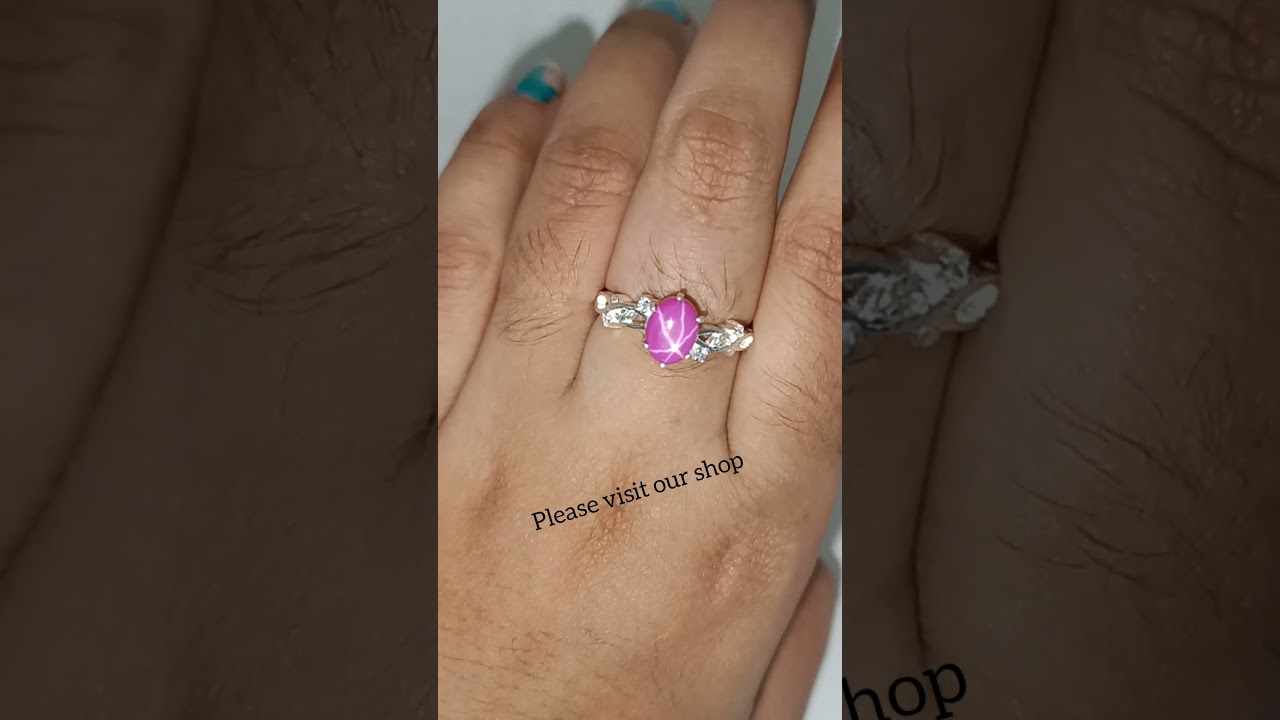 Pink star sapphire ring 💍 Lindy star sapphire ring,