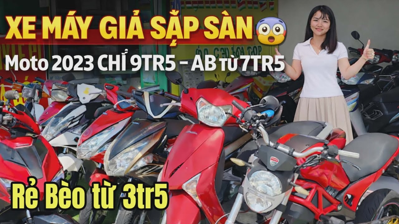 Cần bán xe Moto 2023 9TR5 – AB 125 7Tr5,8Tr5, XE RẺ THÚI TỪ 3TR5 Chạy ngon, Sirius Nhật 6tr5