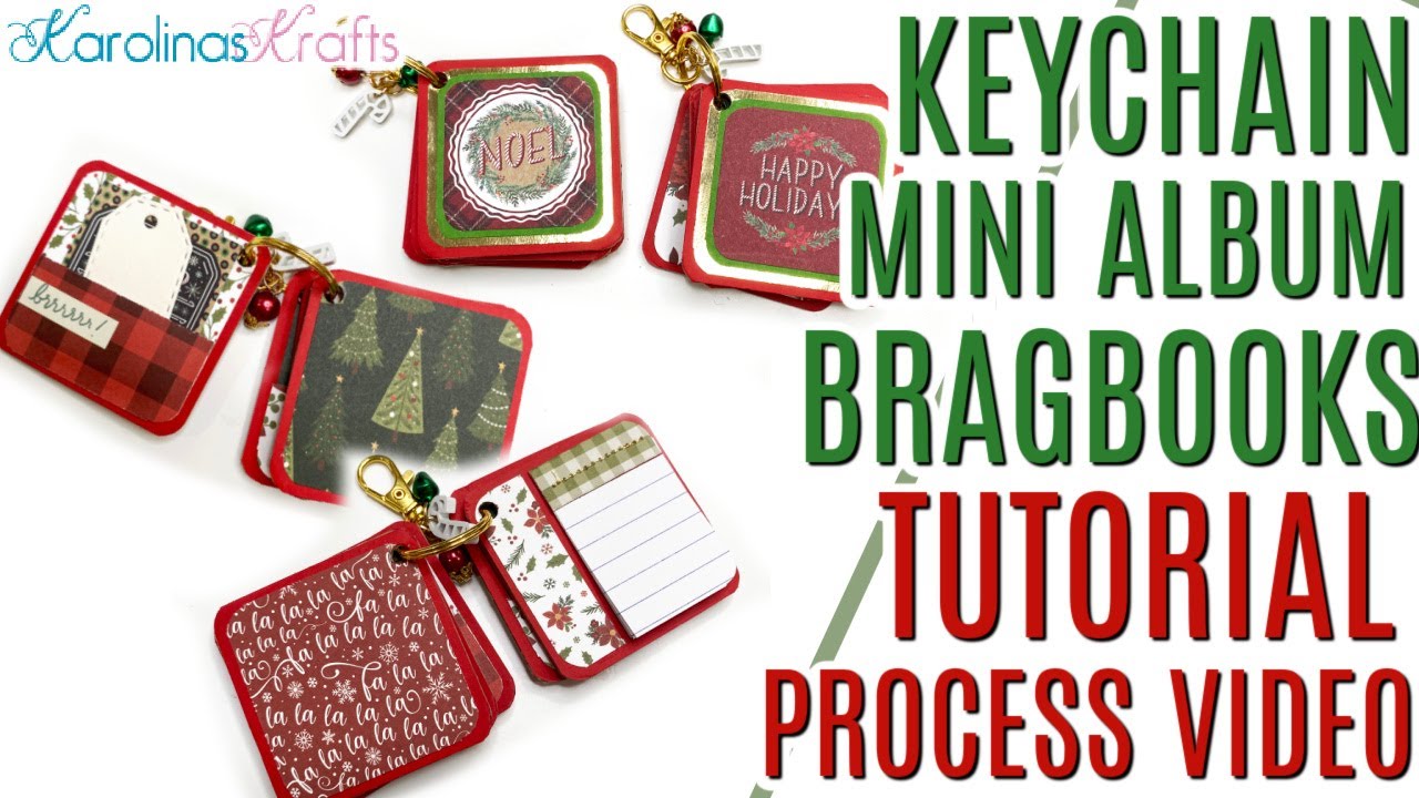 Keychain Mini Album Bragbooks TUTORIAL PROCESS VIDEO, How to Make Keychain Mini Album Brag Books