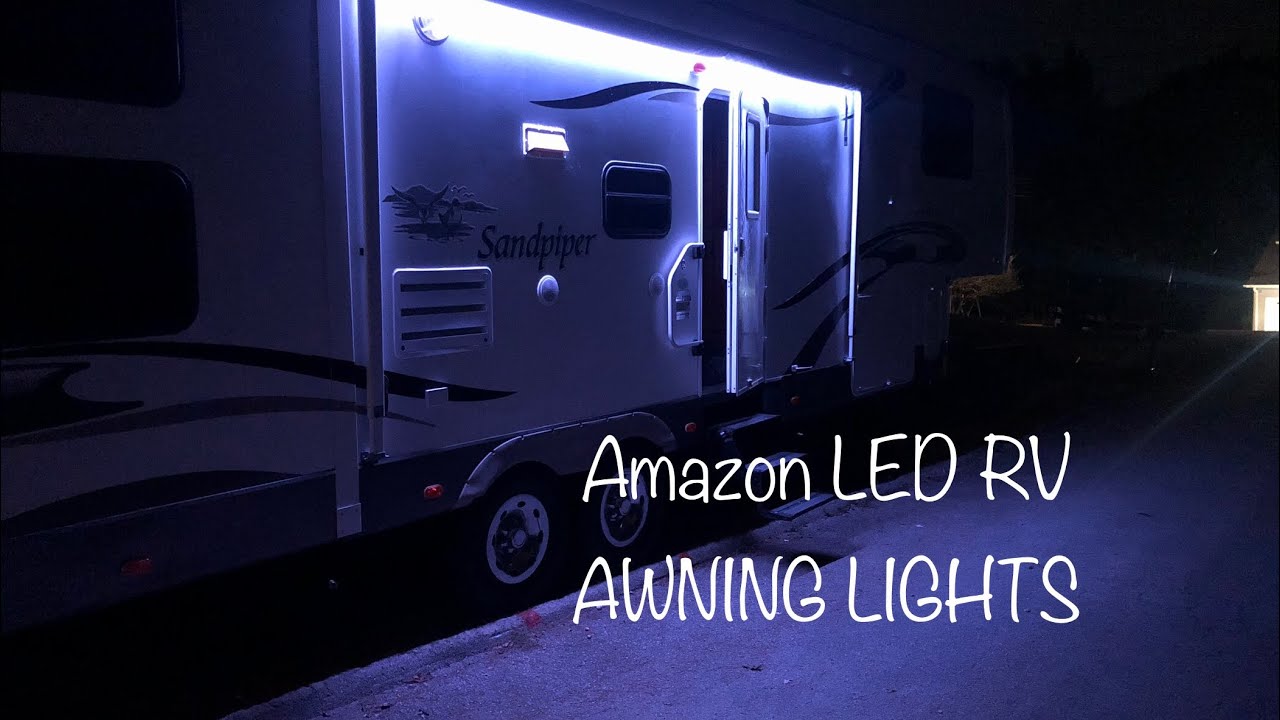 AMAZON LED AWNING LIGHTS FOR YOUR RV! #rvlife #led #glamping #forestriver #fifthwheel #diy