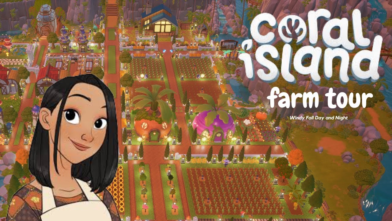 Coral Island Farm Tour ver 1.1 - Windy Fall Season Day and night